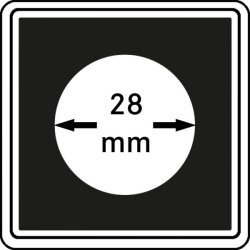 M�ntkapsler , 50 x 50 mm med sort indl�g( fri for bl�dg�rer og syre), 4 stk-pakning,