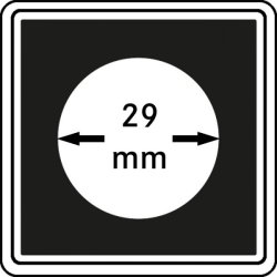 M�ntkapsler , 50 x 50 mm med sort indl�g( fri for bl�dg�rer og syre), 4 stk-pakning,