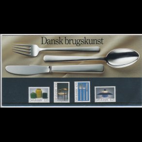 05, Dansk brugskunst, Souvenirmappe, NEDSAT fra 60,-kr, AFA nr. 995-98,