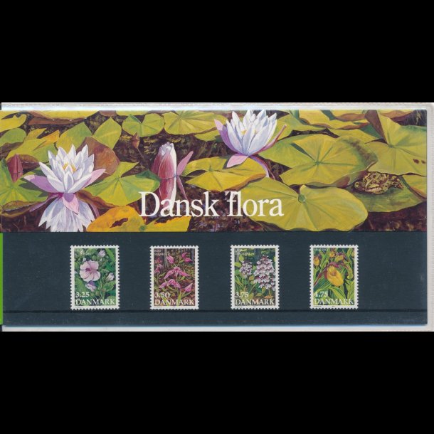 03, Dansk Flora, Souvenirmappe, NEDSAT fra 90,-kr, AFA nr. 970-73, 