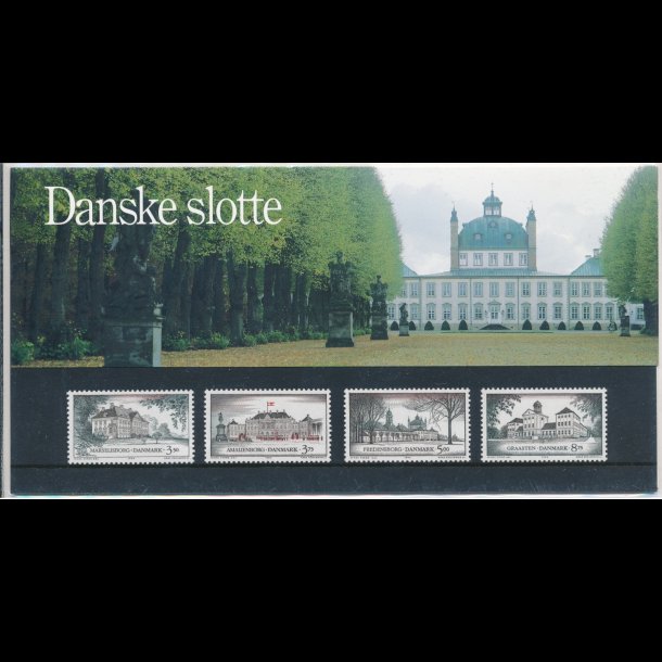 14, Danske slotte, Souvenirmappe, NEDSAT fra 35,-kr, AFA nr. 1062-65