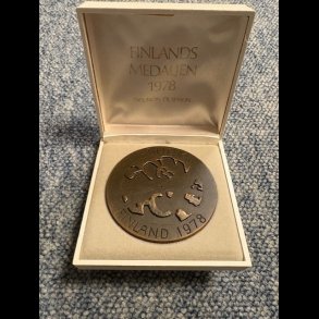 1978, Finlands Medaljen, Sigrjrn lafsson, original ske medflger,