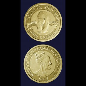 2009, 1000 kroner, Isbjrn, Polar-serien, guldmnt,