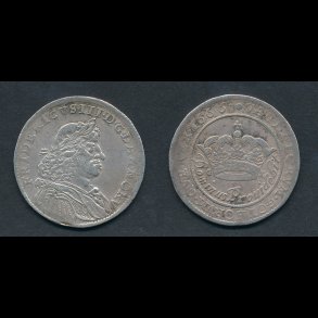 1666, Frederik III, 2 mark, 1,  H107A, 
