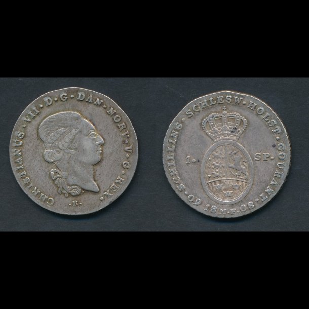 1808, Christian VII, speciedaler, B, 1+, H39A 