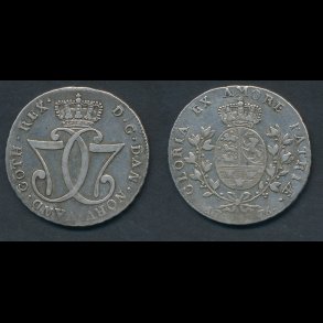 1776, Christian VII, speciedaler, DI, 1-,  H11C, 