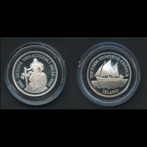 1986, Island, 500 kronur, 100-�rs jubil�um for pengesedler, proof