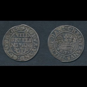 1620, Christian IV, VIII skilling, H114A, 1+