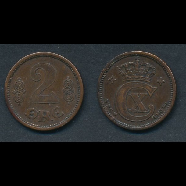 1913, 2 �re, 1+, NEDSAT fra 400,-kr