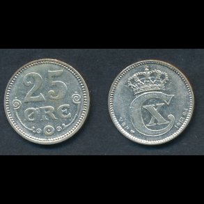 1913, 25 �re, s�lv, 1+,