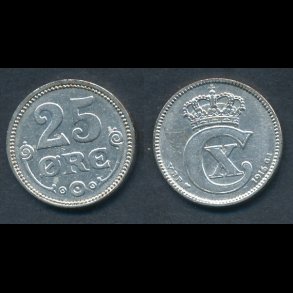 1916, 25 �re, s�lv, 1+,