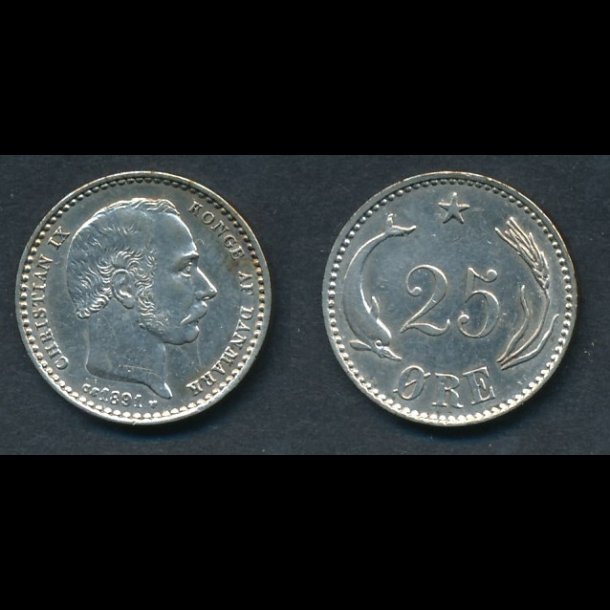 1891, 25 re, slv, 1+,