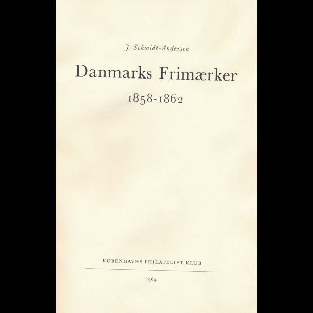 Danmarks frimrker 1858-1862, udg 1964, forlagsfrisk!