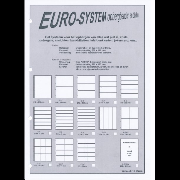 Euro-system blade, 10 stk, 818305