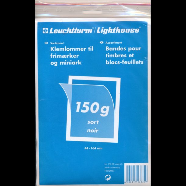 Klemlommer Leuchtturm, sort, 150g, 24-31-41mm