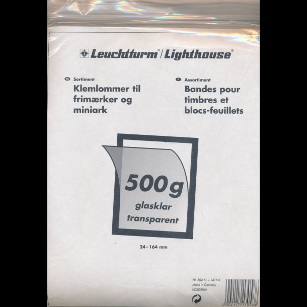 Klemlommer Leuchtturm, klar, 500g, 24-164mm