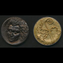 1991 Mozart medalje, i anledning af Mozarts 200 rs ddsdag. Jan Petersen, 65mm, 198g