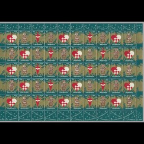 1956, Julehjerter, kage-mnd og koner, helark, ufoldet, NEDSAT fra 450,-kr