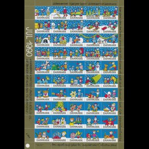 1990, Vinter julemotiver, helark, ufoldet,