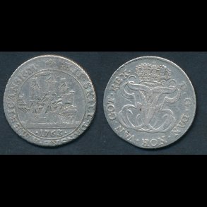 1763, Dansk Vestindien, Frederik V, 12 skilling, 1, 