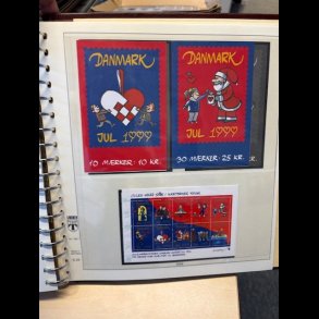 1995 - 2002, juleark, og h�fter i mappe med Lindner sider, kassette medf�lger, 5156,