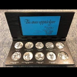 1973, Tio Stora Upptckare, medalje serie i sterling slv, Sporrong,  Ti store opdagelsesrejsende,