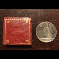 1815, Frederik VI, slvmedalje af C.A. Mller og H.E. Freund, Bergse 75, original ske,