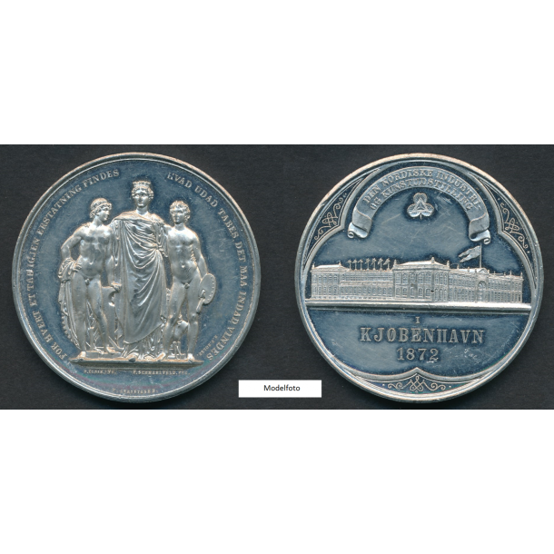 1872, Den Nordiske industri- og kunstudstilling, 55 mm, tin, 1+