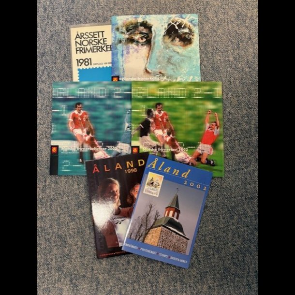 Lille samling �rsmapper fra Norge og �land samt en lille hilsen fra Holland, 5146,