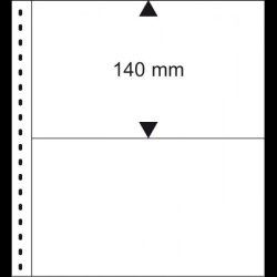 Seddelblade, 2 rum, 240 x 140 mm, 1 stk,   830 hvid / 850 sort,