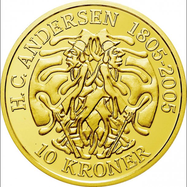 2005, 10 kroner, Skyggen, guldmnt,