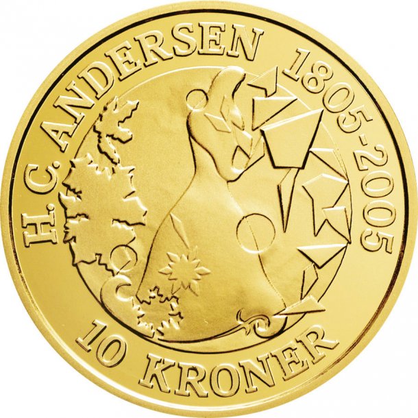 2005, 10 kroner, Snedronningen, eventyr-serien, guldmnt,