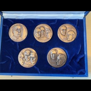 1972, Nobelprismodtagere, af Raimo Heino, Sporrong, 5 stk i original bl ske,