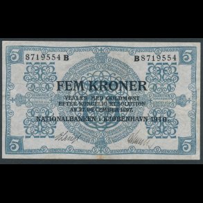 5 rigsbank daler / kroner seddel