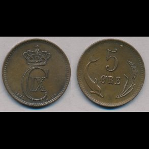 5 øre 1874 - 1966.