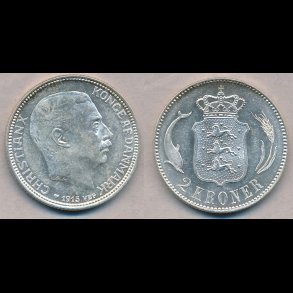 2 kroner slv 1875 - 1916.