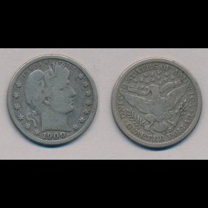 1/4 dollar, cent og dime